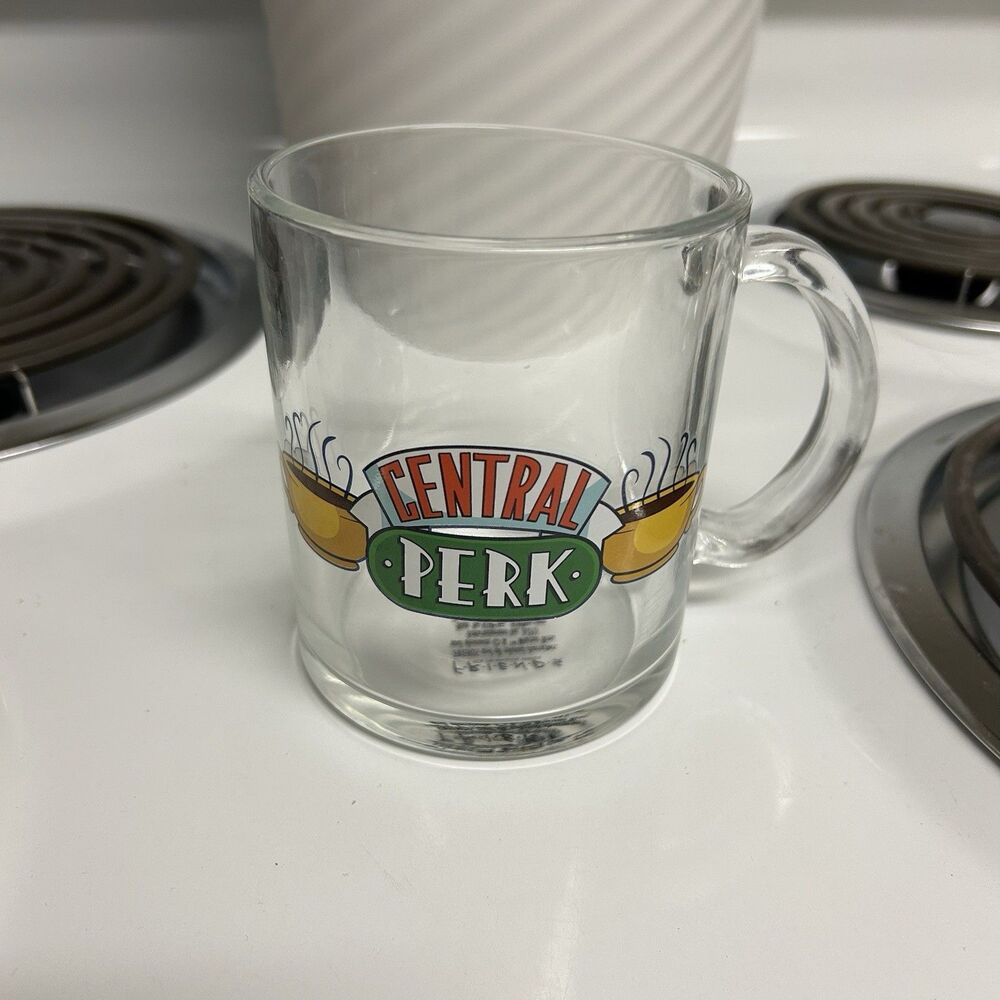 Friends Central Perk Clear Glass Coffee Mug w/ Graphic Logo | 21040213